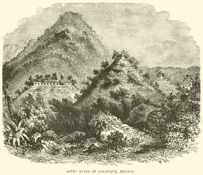 एज़्टेक खंडहर Palenque, मेक्सिको में द्वारा अंग्रेजी स्कूल