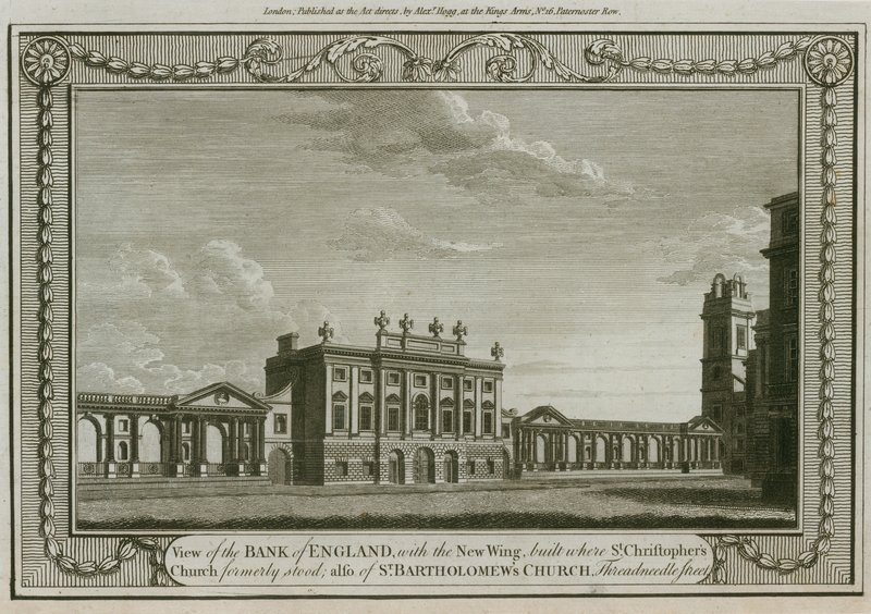 सर रॉबर्ट टेलर, 1783 द्वारा बैंक ऑफ़ इंग्लैंड, वेस्ट विंग को जोड़ा गया द्वारा अंग्रेजी स्कूल