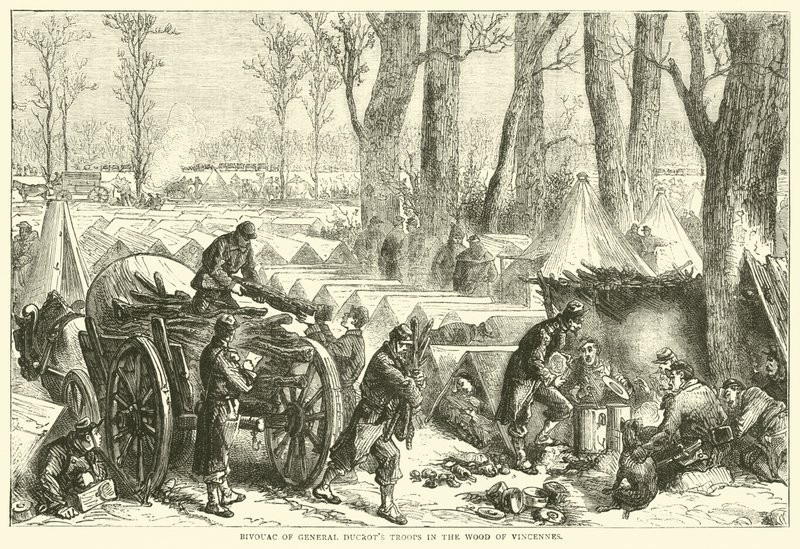 अक्टूबर 1870 के विन्सेन्स की लकड़ी में जनरल डुक्रोट्स सैनिकों के जीवक द्वारा अंग्रेजी स्कूल