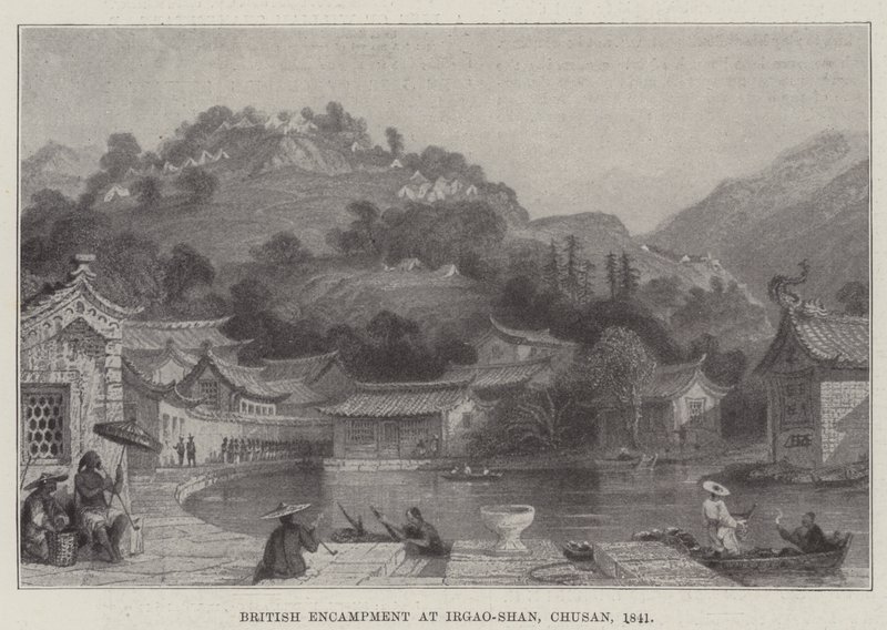 British Encampment at Irgao-Shan, Chusan द्वारा अंग्रेजी स्कूल