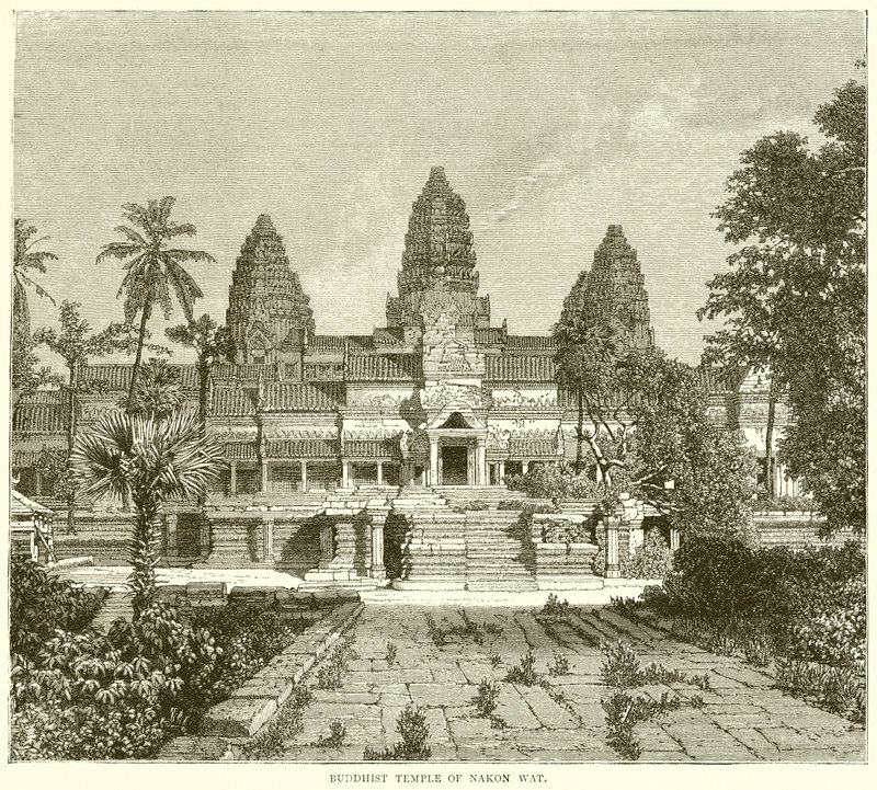 नाकोन वाट का बौद्ध मंदिर द्वारा अंग्रेजी स्कूल