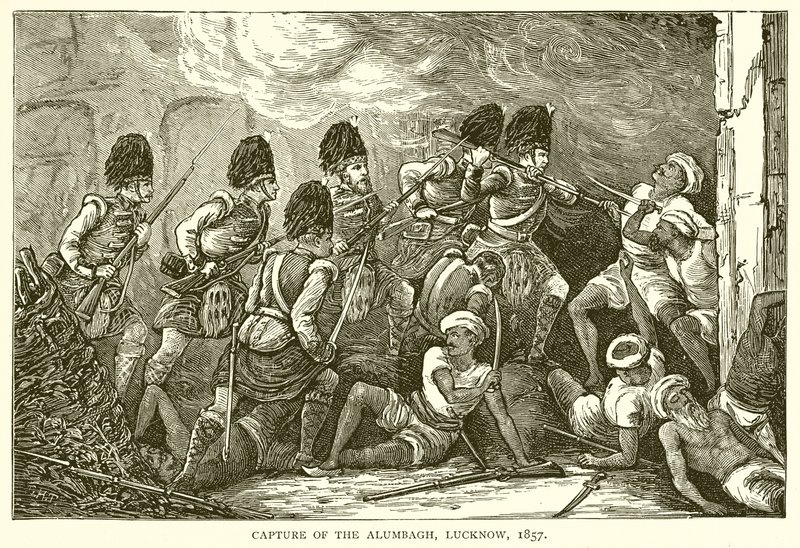 आलमबाग पर कब्जा, लखनऊ, 1857 द्वारा अंग्रेजी स्कूल