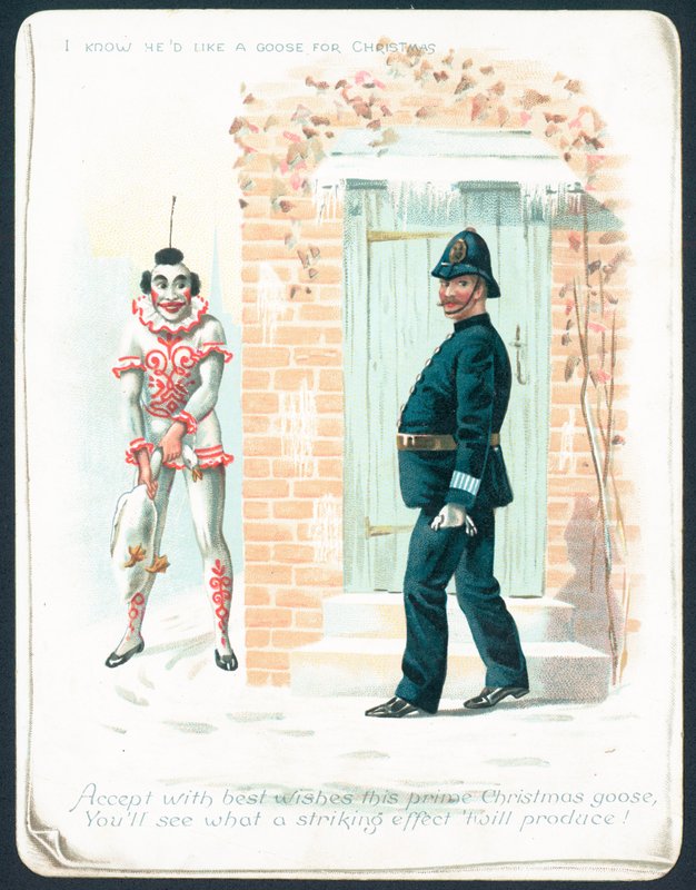 हंस, क्रिसमस कार्ड के साथ पुलिसकर्मी का इंतजार कर रहा है द्वारा अंग्रेजी स्कूल