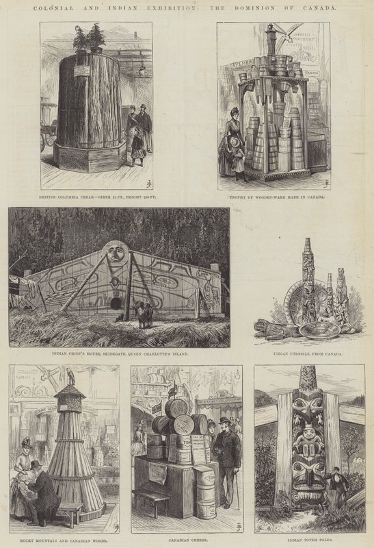 औपनिवेशिक और भारतीय प्रदर्शनी, कनाडा का डोमिनियन (उत्कीर्णन) द्वारा अंग्रेजी स्कूल