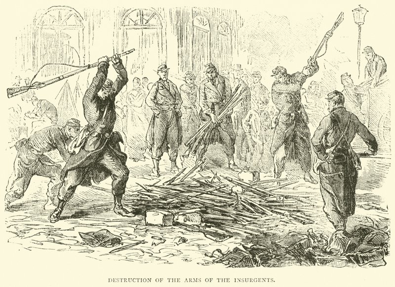 विद्रोहियों के हथियारों का विनाश, अप्रैल 1871 द्वारा अंग्रेजी स्कूल