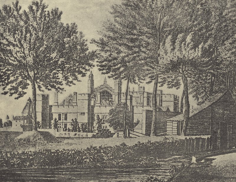 कॉलेज का पूर्वी दृश्य, 1746 (गुरुत्वाकर्षण) द्वारा अंग्रेजी स्कूल