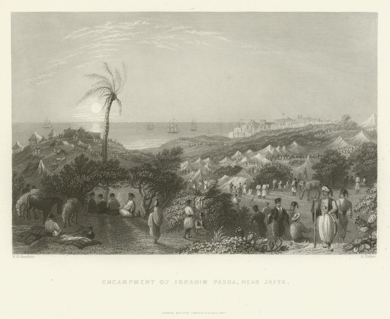 इब्राहिम पाशा की खोज, जाफ़ा के पास, 1837 द्वारा अंग्रेजी स्कूल