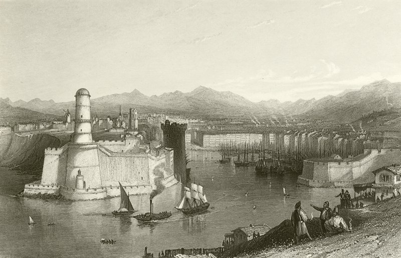 मार्सिले के बंदरगाह में प्रवेश द्वारा अंग्रेजी स्कूल