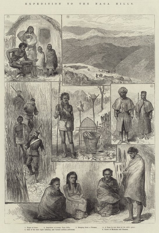 नागा पहाड़ियों के लिए अभियान (उत्कीर्णन) द्वारा अंग्रेजी स्कूल