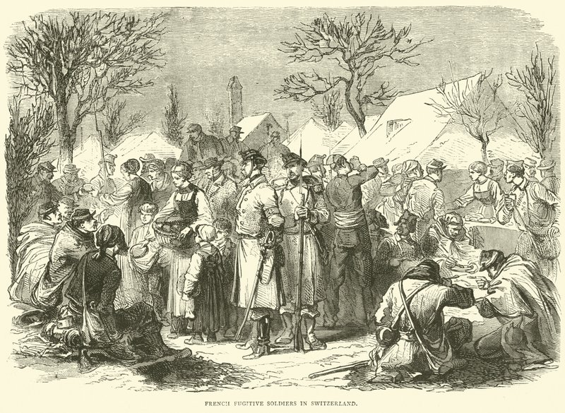 स्विट्जरलैंड में फ्रांसीसी भगोड़ा सैनिक, नवंबर 1870 द्वारा अंग्रेजी स्कूल