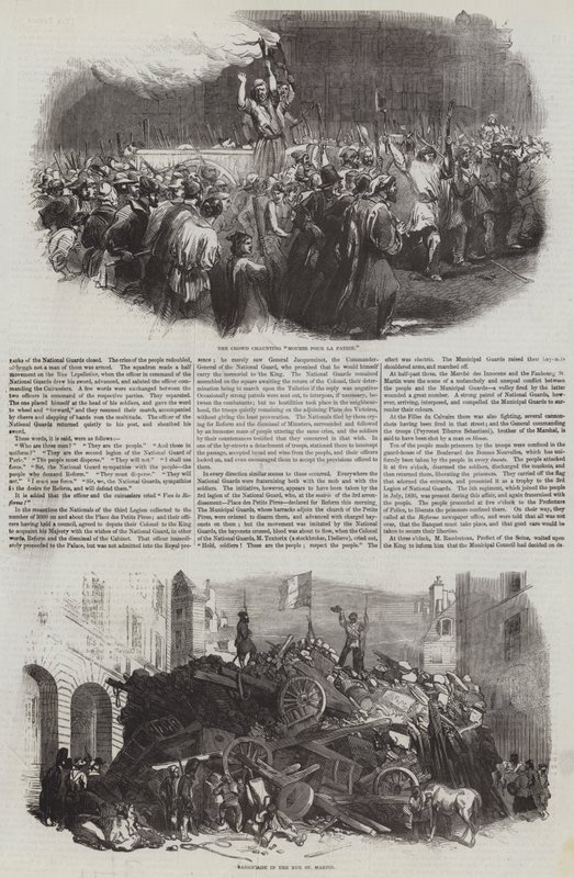 1848 की फ्रांसीसी क्रांति (उत्कीर्णन) द्वारा अंग्रेजी स्कूल