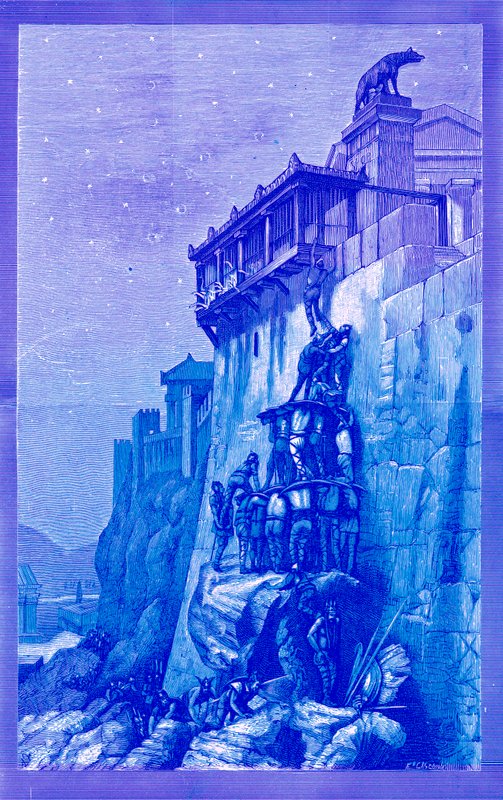 कैपिटल के गीज़, विक्टर डुरु द्वारा रोम के इतिहास का विचलन, 1884 में प्रकाशित (डिजिटल रूप से बढ़ी छवि) द्वारा अंग्रेजी स्कूल