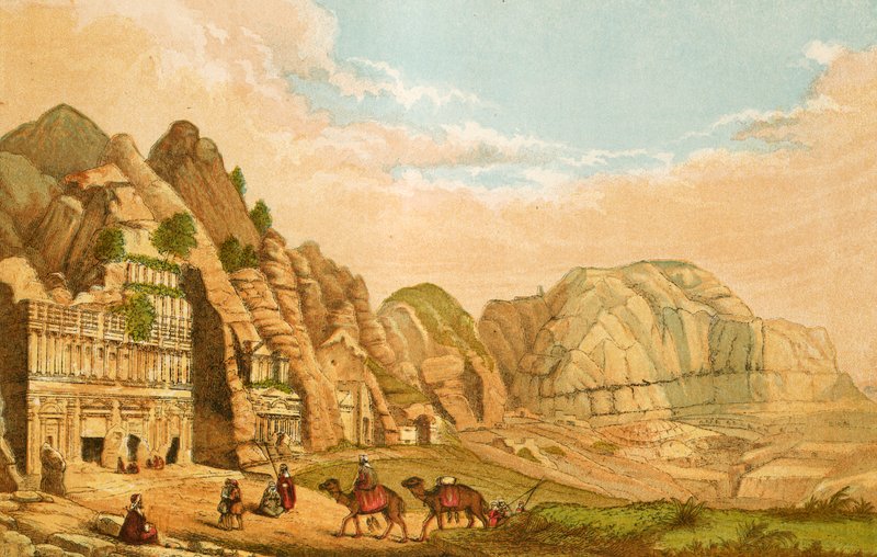 उत्तर पूर्व से पेट्रा का सामान्य दृश्य द्वारा अंग्रेजी स्कूल