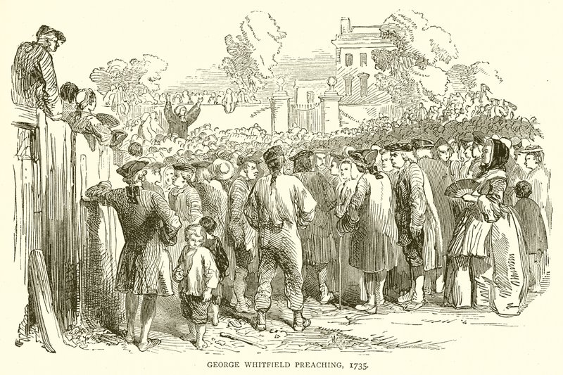 जॉर्ज व्हिटफील्ड उपदेश, 1735 द्वारा अंग्रेजी स्कूल