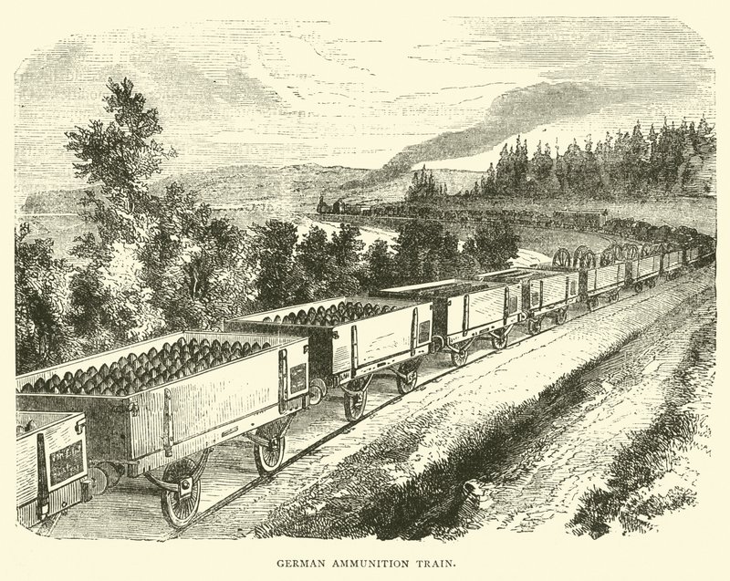 जर्मन गोला-बारूद ट्रेन, 1870 सितंबर द्वारा अंग्रेजी स्कूल