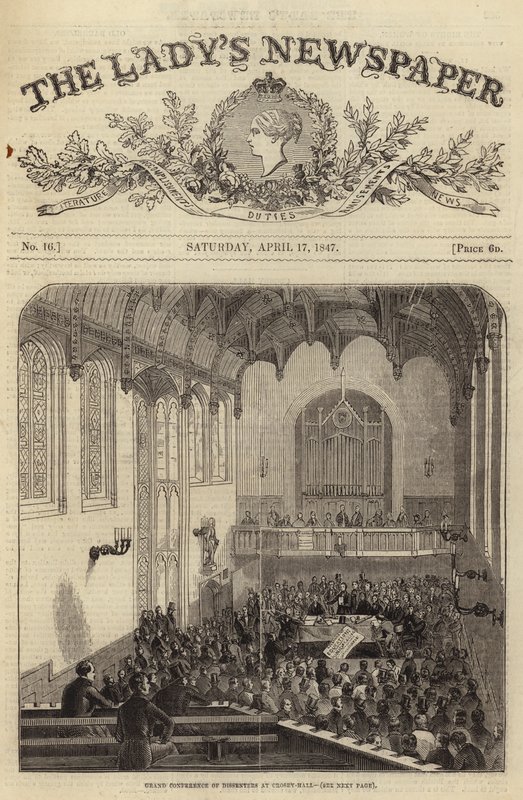1847 के लंदन के क्रॉसबी हॉल में डिसेंटर्स का भव्य सम्मेलन द्वारा अंग्रेजी स्कूल