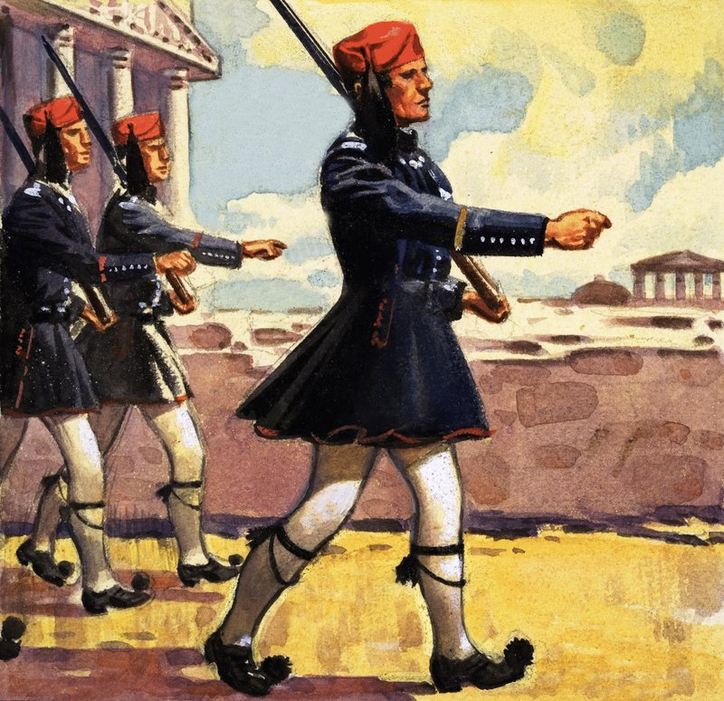 ग्रीक गार्ड द्वारा अंग्रेजी स्कूल
