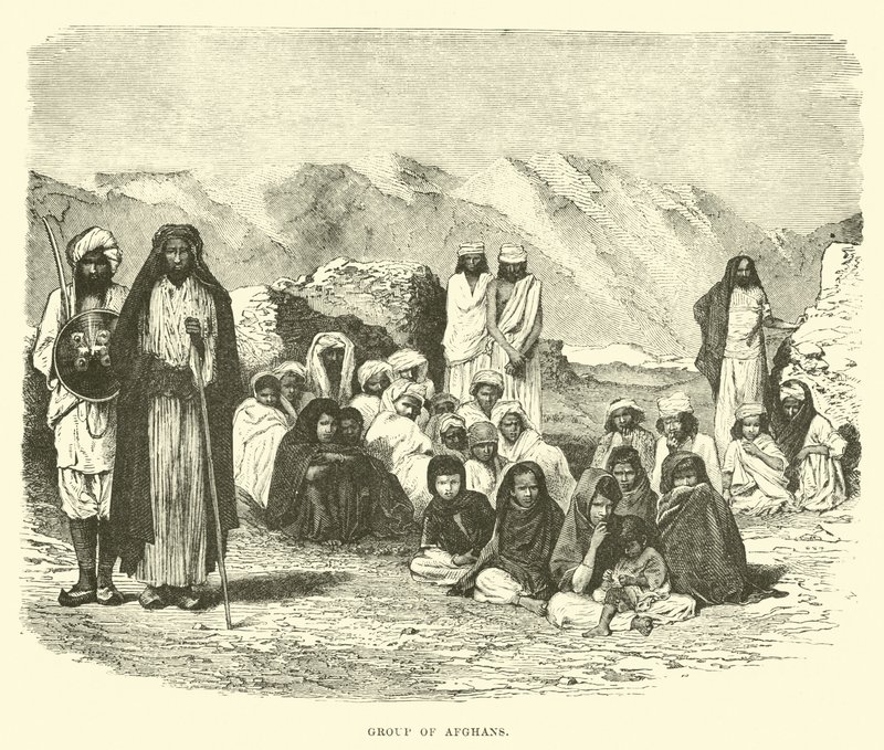 अफगानों का समूह द्वारा अंग्रेजी स्कूल