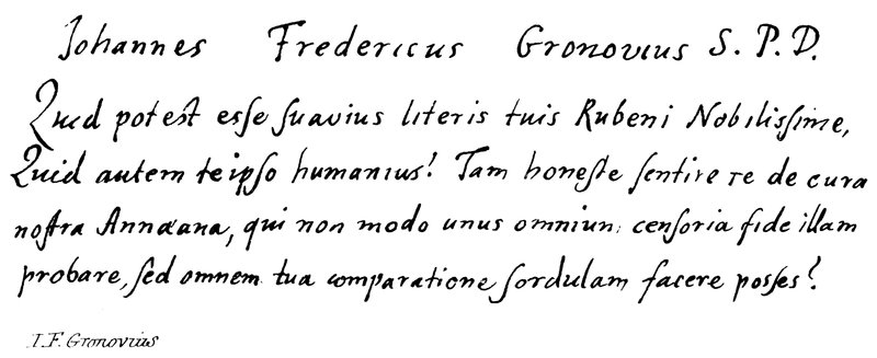 Gronovius यदि द्वारा अंग्रेजी स्कूल
