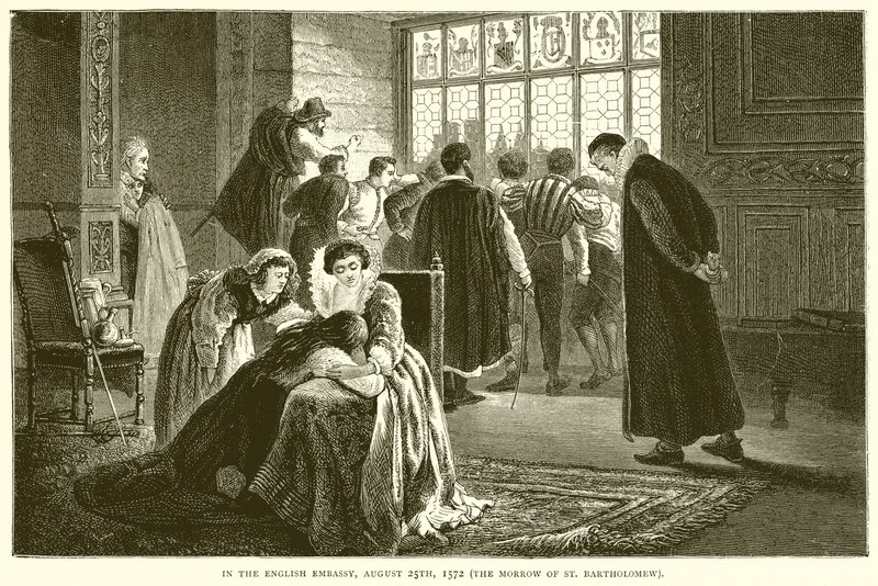अंग्रेजी दूतावास में, 25 अगस्त, 1572 (सेंट बार्थोलोम्यू का मोरो) द्वारा अंग्रेजी स्कूल