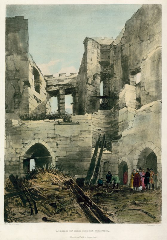 ब्रिक टॉवर, टॉवर ऑफ़ लंदन फायर, 1841 के अंदर द्वारा अंग्रेजी स्कूल