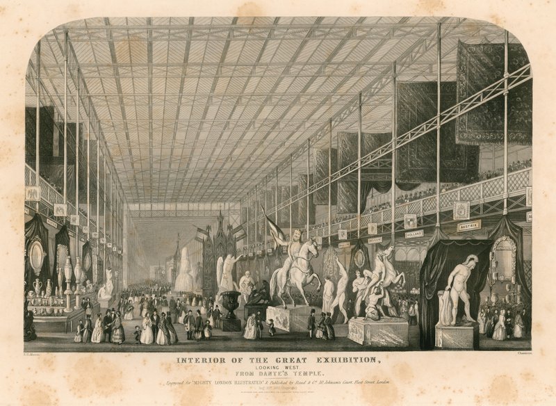 दंतेस मंदिर, ग्रेट प्रदर्शनी, 1851 से आंतरिक खोज पश्चिम द्वारा अंग्रेजी स्कूल