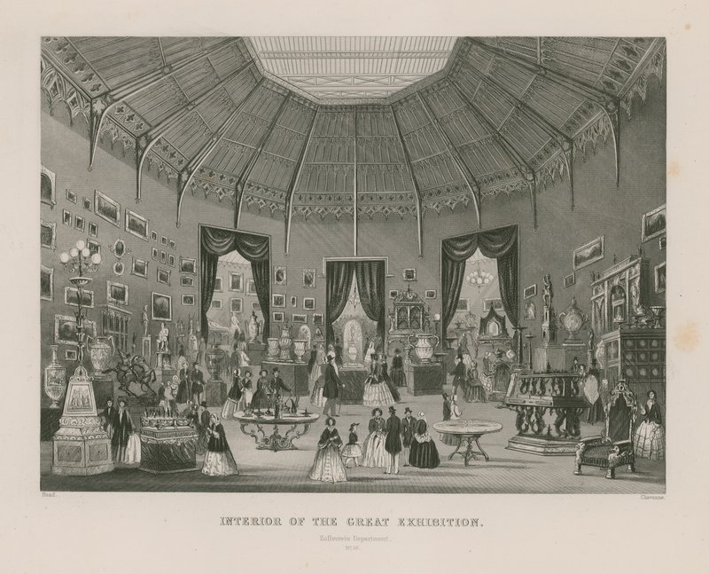 इंटीरियर ऑफ द ग्रेट एग्जीबिशन, 1851, ज़ोल्वरिन विभाग द्वारा अंग्रेजी स्कूल