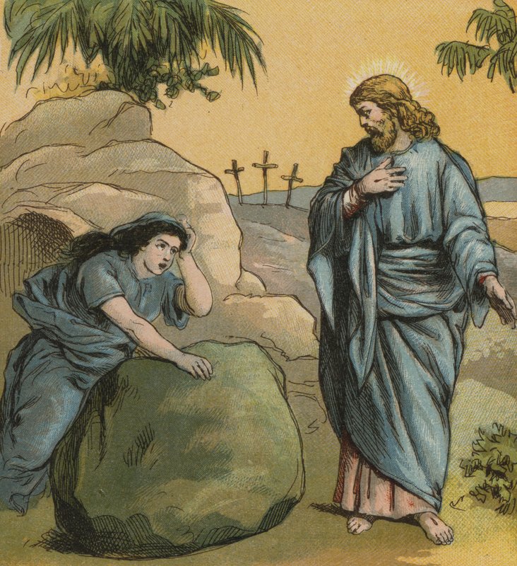 जीसस क्राइस्ट, मृतकों में से जी उठे (रंग लिथो) द्वारा अंग्रेजी स्कूल