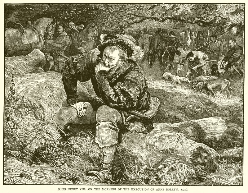 1536 के ऐनी बोलिन के निष्पादन की सुबह किंग हेनरी VIII द्वारा अंग्रेजी स्कूल