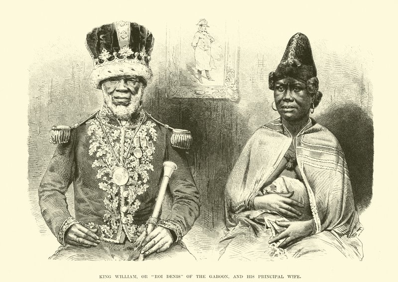 किंग विलियम, या गैबून के रोई डेनिस और उनकी प्रधान पत्नी द्वारा अंग्रेजी स्कूल
