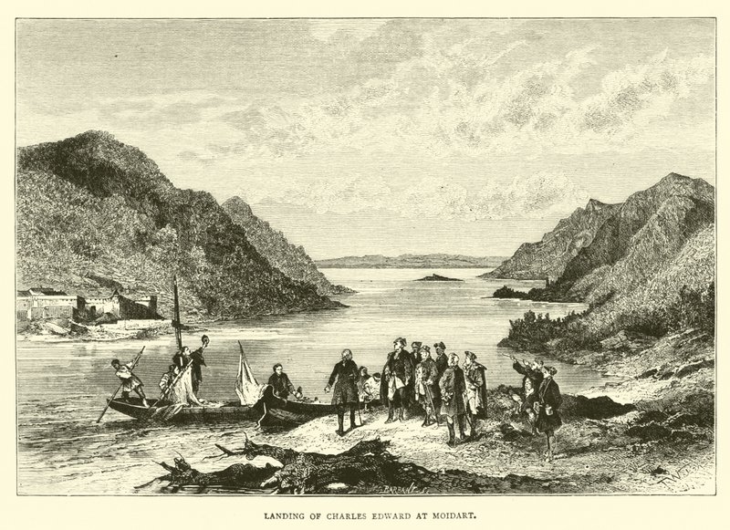 Moidart में चार्ल्स एडवर्ड की लैंडिंग द्वारा अंग्रेजी स्कूल