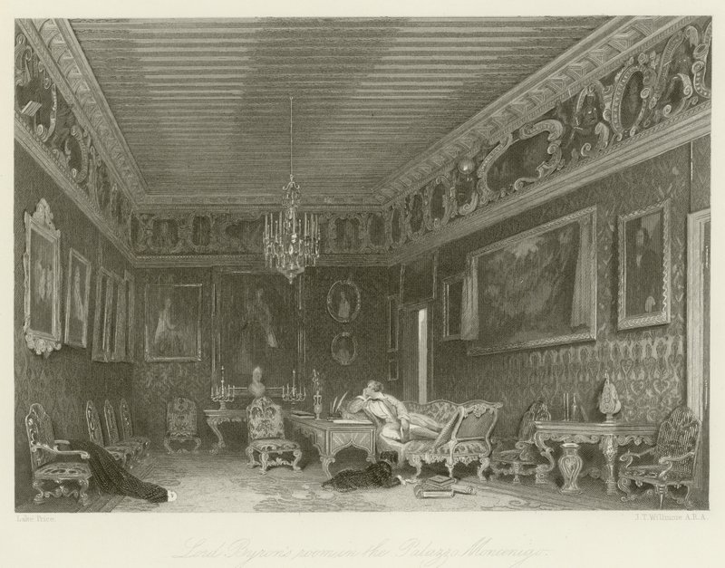 Palazzo Mocenigo में लॉर्ड बायरन का कमरा द्वारा अंग्रेजी स्कूल