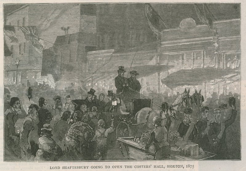 लॉर्ड शाफ़्ट्सबरी, कॉस्टर्स हॉल, होक्सटन, लंदन, 1875 खोलने जा रहा है द्वारा अंग्रेजी स्कूल