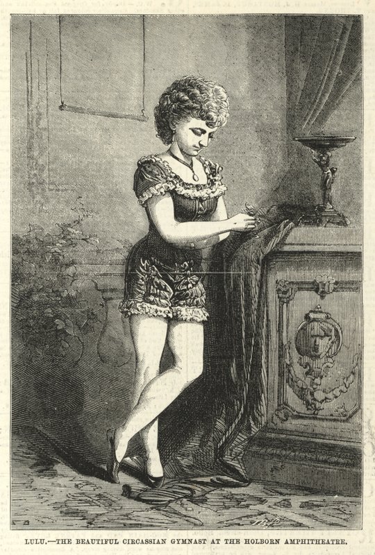 लुलु, होलबॉर्न एम्फीथिएटर में खूबसूरत सेरासियन जिमनास्ट द्वारा अंग्रेजी स्कूल