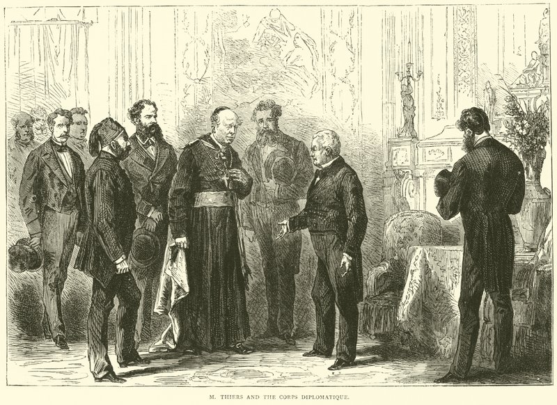 एम थियर्स और डिप्लोमैटिक कोर, मार्च 1871 द्वारा अंग्रेजी स्कूल