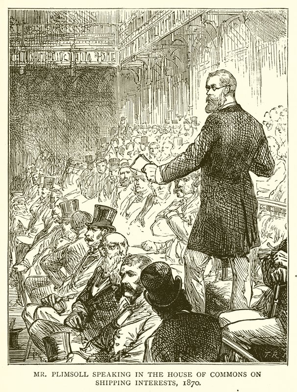 मि। प्लिस्मोल हाउस ऑफ़ कॉमन्स इन शिपिंग इंटरेस्ट्स, 1870 में बोल रहे थे द्वारा अंग्रेजी स्कूल