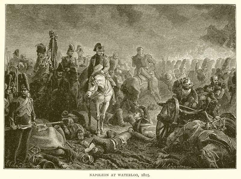 1815 में वाटरलू में नेपोलियन द्वारा अंग्रेजी स्कूल