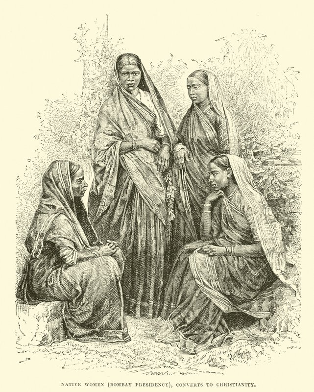 मूलनिवासी महिलाएँ (बॉम्बे प्रेसीडेंसी), ईसाई धर्म में परिवर्तित हो जाती हैं द्वारा अंग्रेजी स्कूल