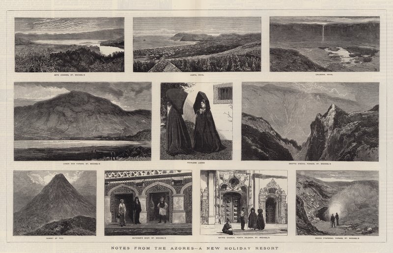अज़ोरेस से नोट्स, एक नया हॉलिडे रिज़ॉर्ट (उत्कीर्णन) द्वारा अंग्रेजी स्कूल