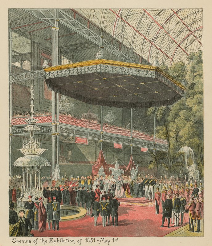 1851-मई 1 की प्रदर्शनी का उद्घाटन द्वारा अंग्रेजी स्कूल