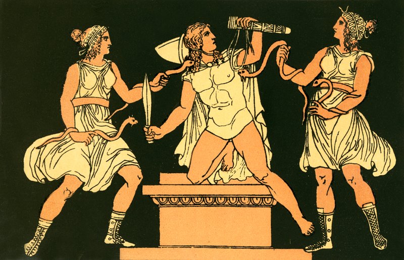 Orestes और Furies द्वारा अंग्रेजी स्कूल