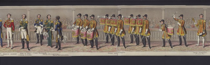 महारानी विक्टोरिया की शादी के चित्रमाला का हिस्सा, c.1840 (हाथ से रंगा हुआ एक्वाटिंट) द्वारा अंग्रेजी स्कूल