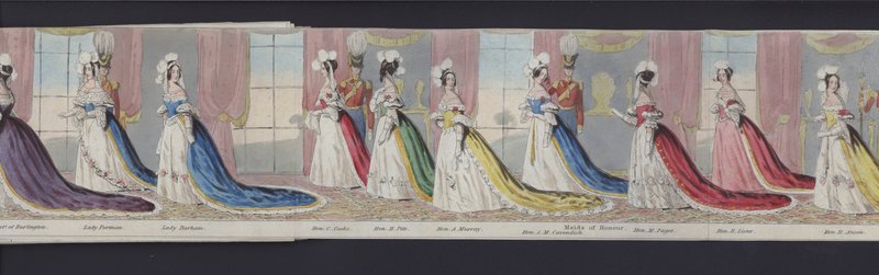 महारानी विक्टोरिया की शादी के चित्रमाला का हिस्सा, c.1840 (हाथ से रंगा हुआ एक्वाटिंट) द्वारा अंग्रेजी स्कूल