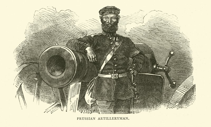 प्रशिया आर्टिलरीमैन, सितंबर 1870 द्वारा अंग्रेजी स्कूल