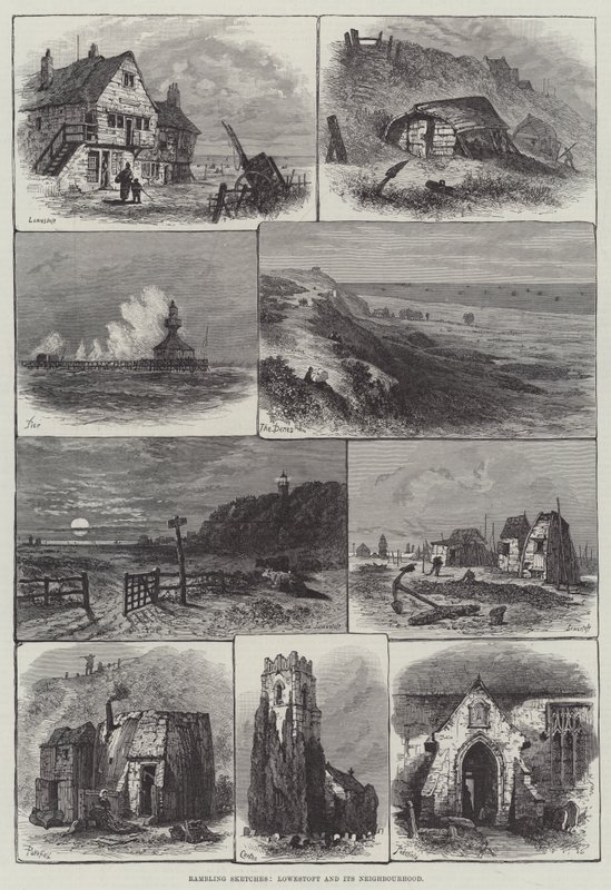 रैम्बलिंग स्केच, लोएस्टॉफ्ट और उसके पड़ोस (उत्कीर्णन) द्वारा अंग्रेजी स्कूल