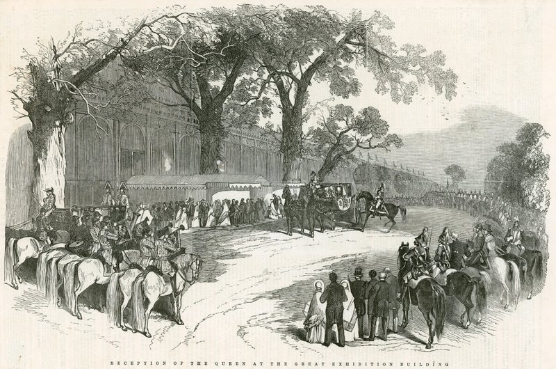 1851 में महान प्रदर्शनी भवन में महारानी का स्वागत, महान प्रदर्शनी द्वारा अंग्रेजी स्कूल