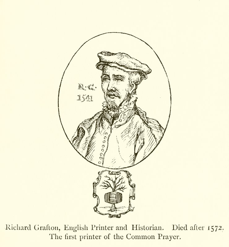 1572 के बाद रिचर्ड ग्रैटन, अंग्रेजी प्रिंटर और इतिहासकार, आम प्रार्थना के पहले प्रिंटर द्वारा अंग्रेजी स्कूल