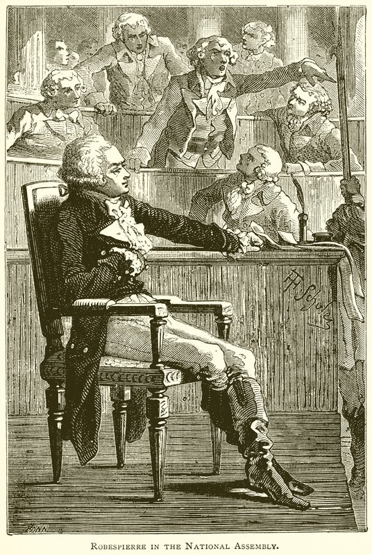 नेशनल असेंबली में Robespierre द्वारा अंग्रेजी स्कूल