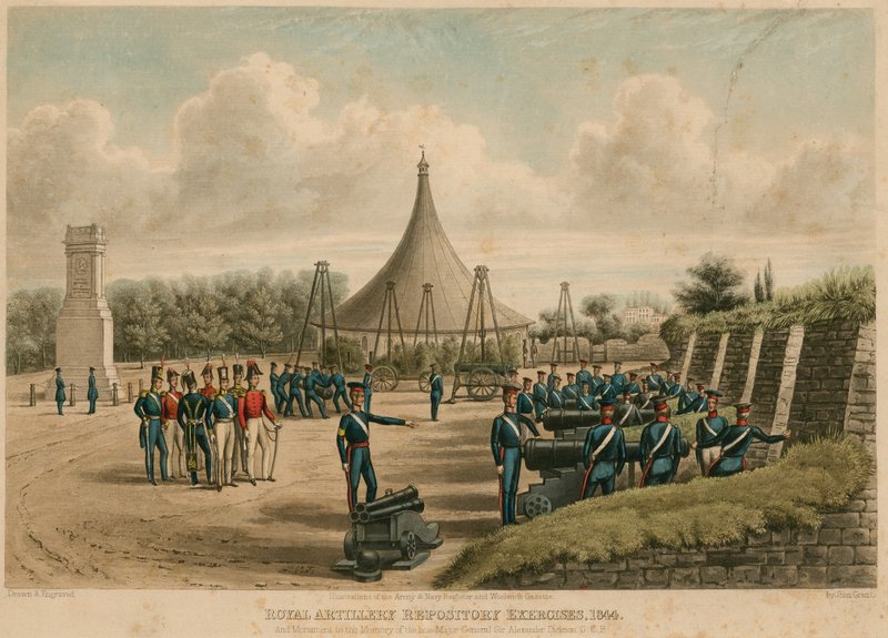 रॉयल आर्टिलरी रिपोजिटरी अभ्यास, 1844 द्वारा अंग्रेजी स्कूल