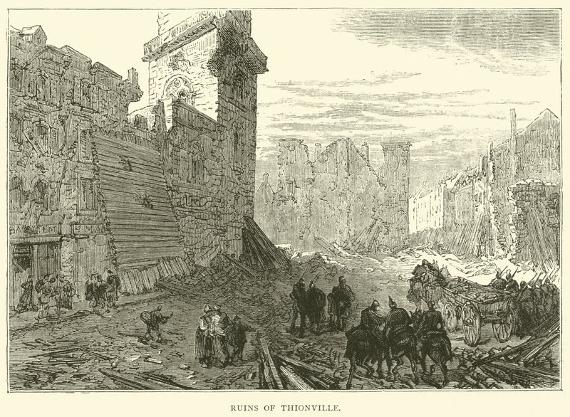 थिओनविले के खंडहर, दिसंबर 1870 द्वारा अंग्रेजी स्कूल